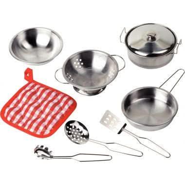 Batterie de cuisine en métal, 9 pièces assorties - Ma Rentrée Facile