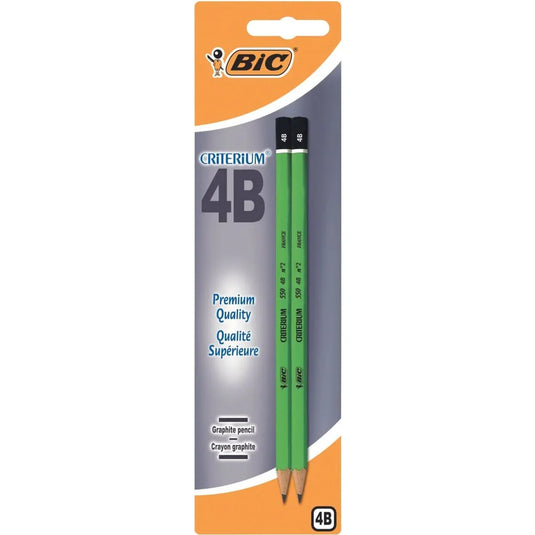 Lot de 2 crayons graphite 4B bout trempé, Bic Critérium. - Ma Rentrée Facile