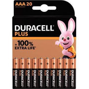 Blister de 20 Piles 1,5V, LR03, alcaline DURACELL PLUS - Ma Rentrée Facile