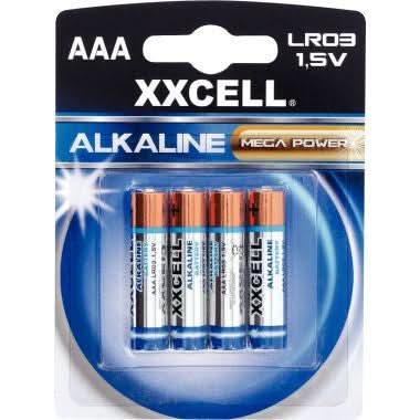 Blister de 4 piles 1.5V LR03/AAA alcaline XXCELL - Ma Rentrée Facile