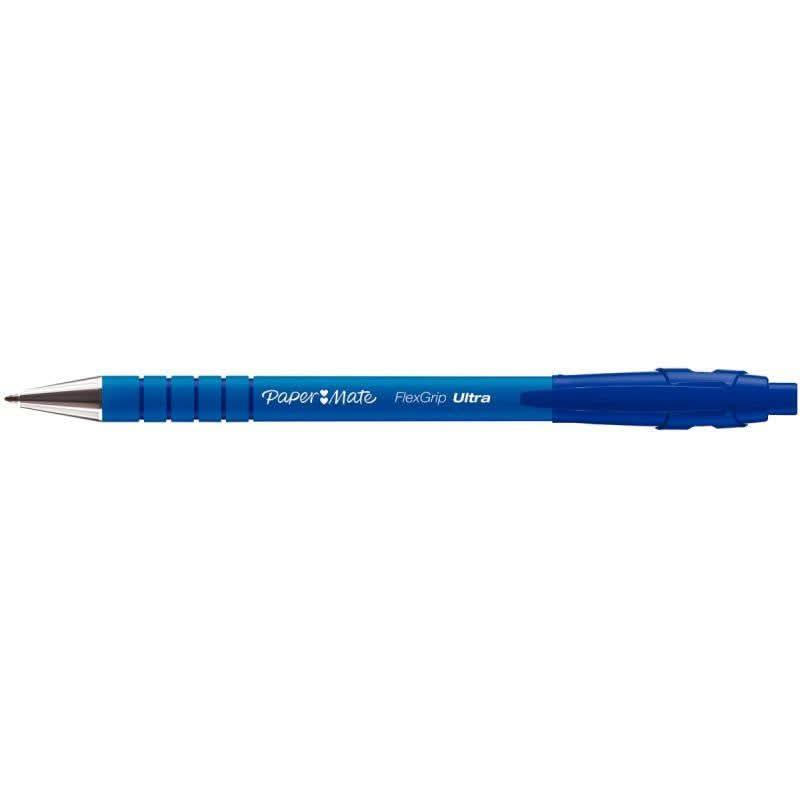 Blister de 5 stylos bille Flexgrip Ultra pointe moyenne bleu - Ma Rentrée Facile