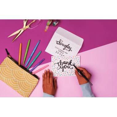 Blister de 8 stylos feutres nylon Flair Dual bi-pointes coloris assortis - Ma Rentrée Facile