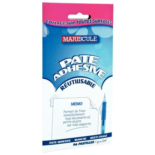 Blister de 96 pastilles pré-découpées de pâte adhésive blanche - Ma Rentrée Facile