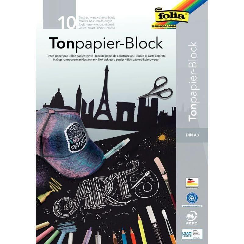 Bloc 10 feuilles papier noir130g A3 - Ma Rentrée Facile