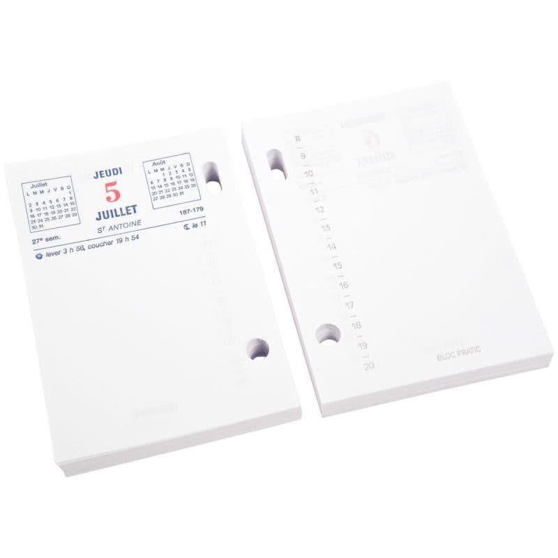Bloc 372 feuillets éphéméride date à gauche - Ma Rentrée Facile