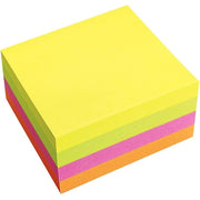 Bloc cube de 320 feuilles de notes repositionnables 75x75mm couleurs vives assorties - Ma Rentrée Facile
