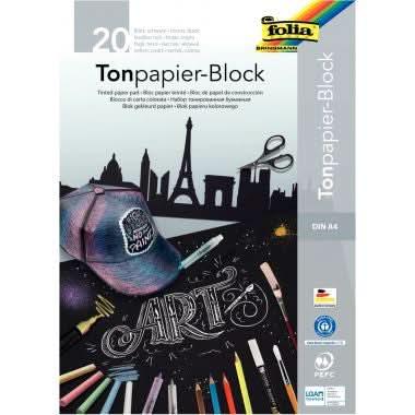 Bloc de 20 feuilles de papier couleur, 130g, 21x29,7cm noir - Ma Rentrée Facile