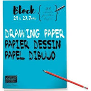 Bloc de 40 pages (20 feuilles) papier dessin blanc 120 g format 21x29,7 cm - Ma Rentrée Facile