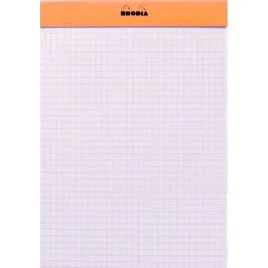 Bloc de bureau, RHODIA,14.8x21, 80 feuilles blanches micro perforées détachables, 80g, 5x5 - Ma Rentrée Facile