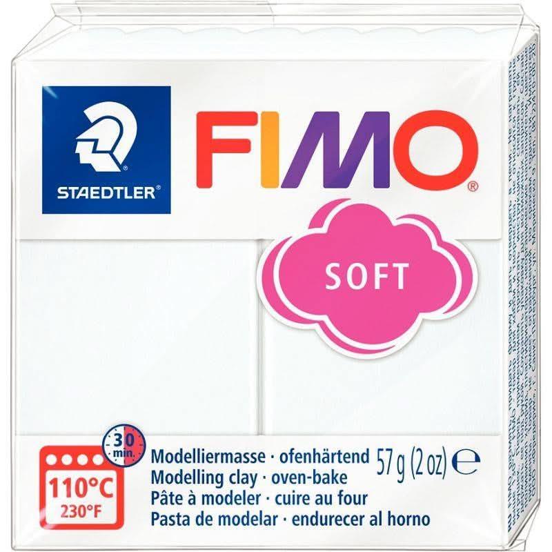 Bloc de Fimo Soft 57g blanc - Ma Rentrée Facile