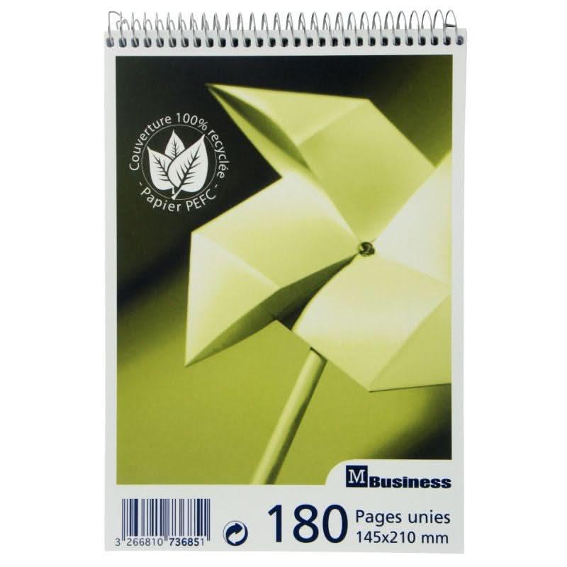 Bloc sténo à spirale, A5, 180 pages, uni, 60g - Ma Rentrée Facile