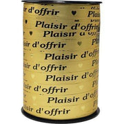 Bobine de bolduc Plaisir d'offrir 250mx10mm couleur or - Ma Rentrée Facile
