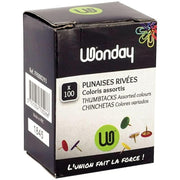 Boite de 100 punaises tête couleur - Ma Rentrée Facile