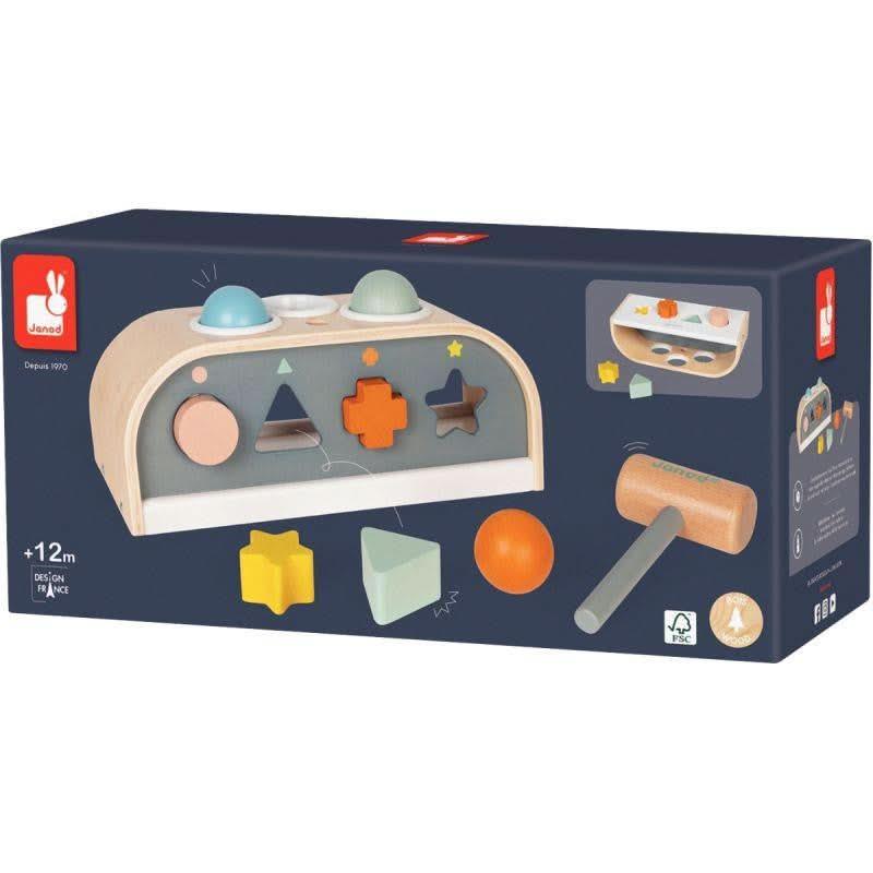 Boite à formes en bois 3 en 1 JANOD - Ma Rentrée Facile