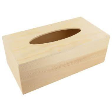 Boîte à mouchoirs rectangle, en bois - Ma Rentrée Facile