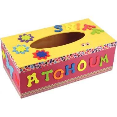 Boîte à mouchoirs rectangle, en bois - Ma Rentrée Facile