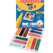 Classpack de 144 feutres pointe fine Bic Kids Visa - Ma Rentrée Facile