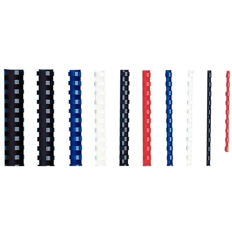 Boîte de 100 anneaux à relier/peignes à relier, diamètre 19 mm noir - Ma Rentrée Facile