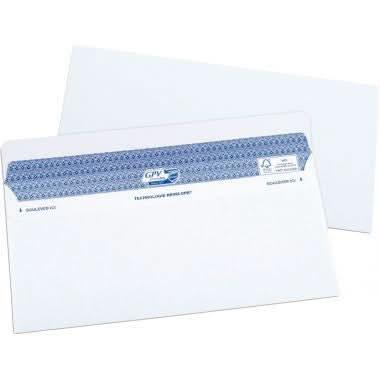 Paquet de 100 enveloppes blanches, 112x225mm, 90g, bande siliconée, Secure, GPV - Ma Rentrée Facile