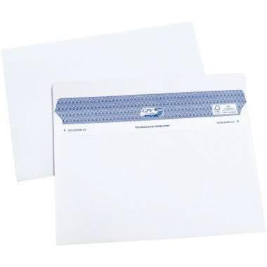 Paquet de 100 enveloppes blanches, 162x229mm, 90g, autocollantes, secure, GPV - Ma Rentrée Facile