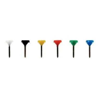 Boîte de 100 épingles de signalisation tête plate diamètre 5 mm assorties - Ma Rentrée Facile