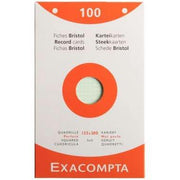 100 fiches bristol perforées 12,5 x 20 cm quadrillé 5x5 couleurs assorties, EXACOMPTA - Ma Rentrée Facile