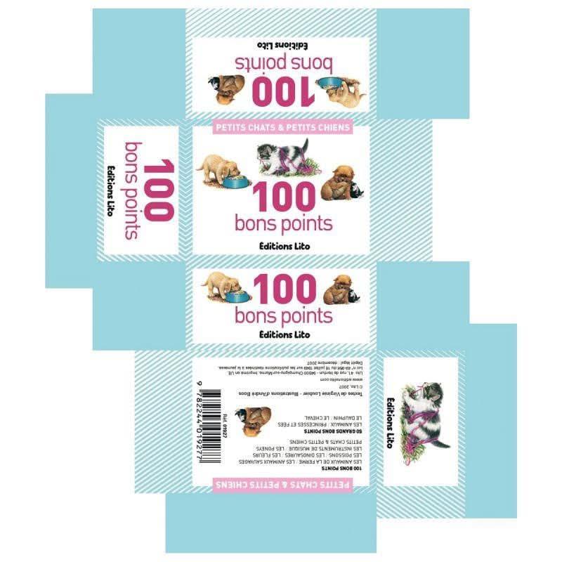 Boite de 100 images Petits chats et petits chiens - Ma Rentrée Facile