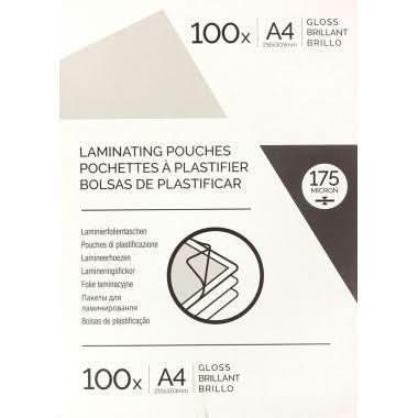 Boite de 100 pochettes à plastifier format 216x303mm pour document A4 ép 175µ - Ma Rentrée Facile