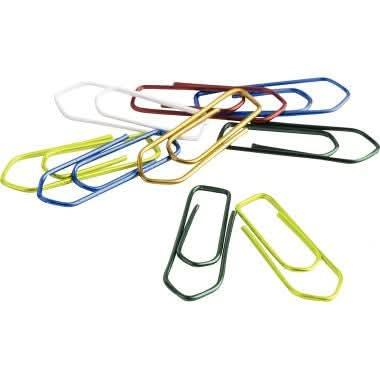 Boîte de 100 trombones 25 mm, couleurs assorties - Ma Rentrée Facile