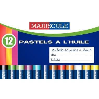 Boîte de 12 craies pastels à l'huile Majuscule - Ma Rentrée Facile