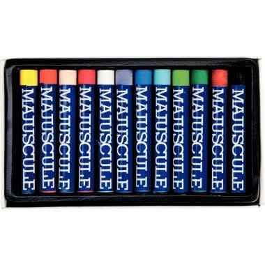 Boîte de 12 craies pastels à l'huile Majuscule - Ma Rentrée Facile