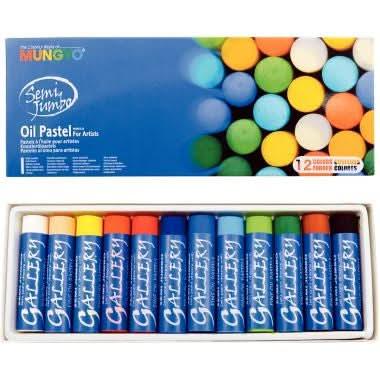 Boîte de 12 craies pastels à l'huile Jumbo - Ma Rentrée Facile