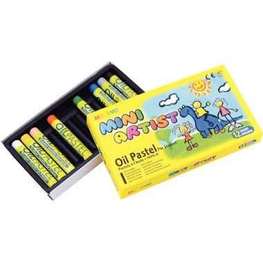Boîte de 12 craies pastels à l'huile Mini Artist - Ma Rentrée Facile