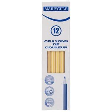 Boîte de 12 crayons de couleur Majuscule beige clair - Ma Rentrée Facile
