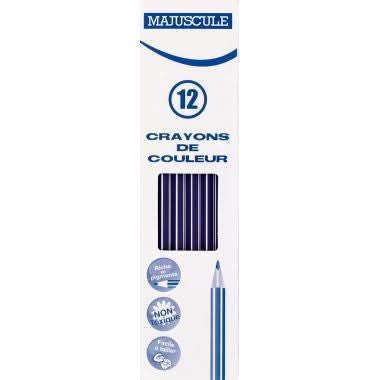 Boite de 12 crayons de couleur Majuscule violet - Ma Rentrée Facile