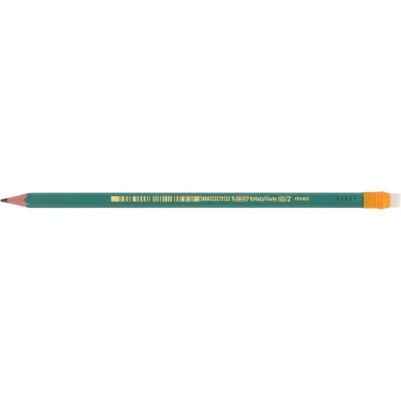 Boite de 12 crayons graphite HB Evolution bout gomme - Ma Rentrée Facile