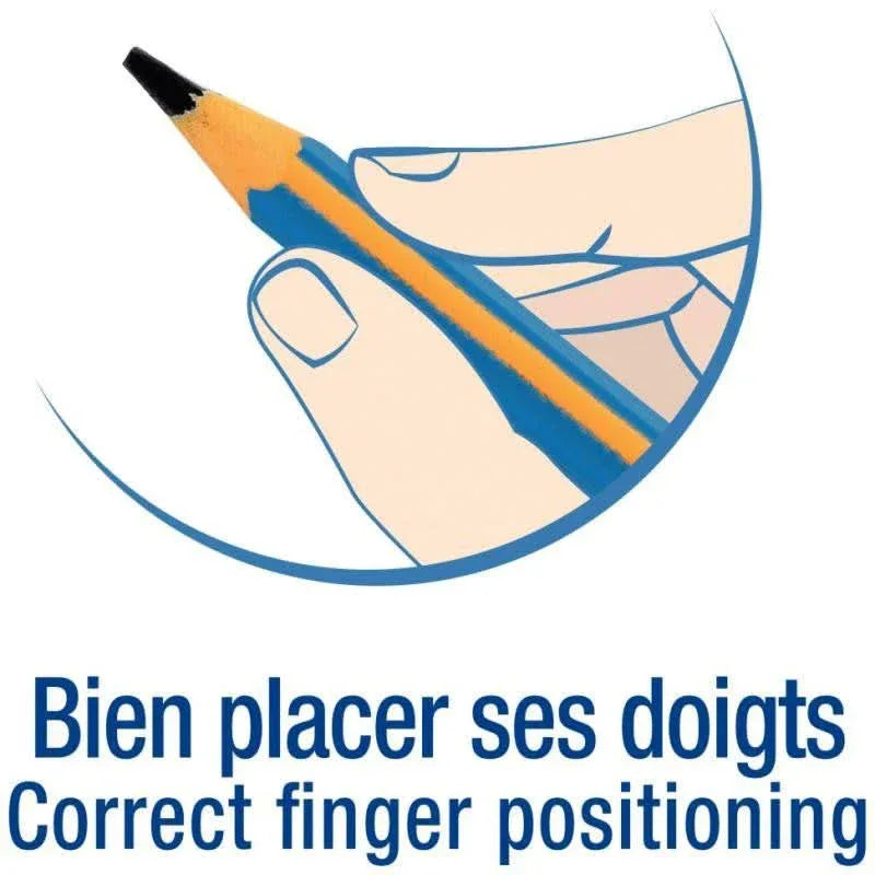 Boîte de 12 crayons graphite d'apprentissage corps bleu - Ma Rentrée Facile