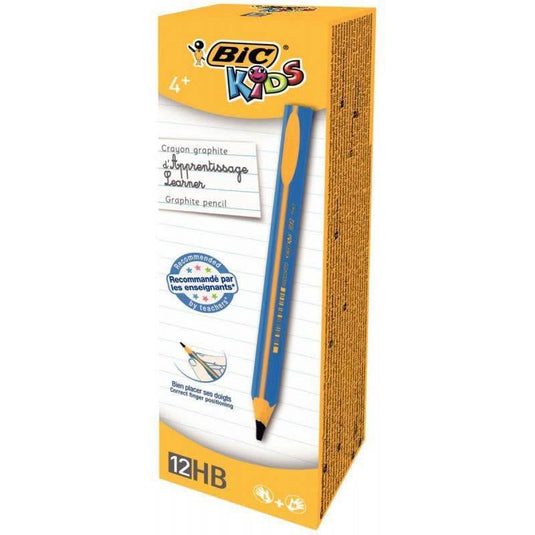Boîte de 12 crayons graphite d'apprentissage corps bleu - Ma Rentrée Facile
