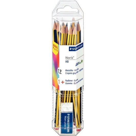 Boîte de 12 crayons graphite HB Staedtler Noris 120 - Ma Rentrée Facile