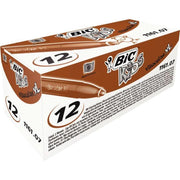 Boîte de 12 feutres pointe extra large Bic Kids Visacolor 1161 brun rouge - Ma Rentrée Facile