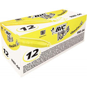 Boîte de 12 feutres pointe extra large Bic Kids Visacolor 1161 jaune - Ma Rentrée Facile