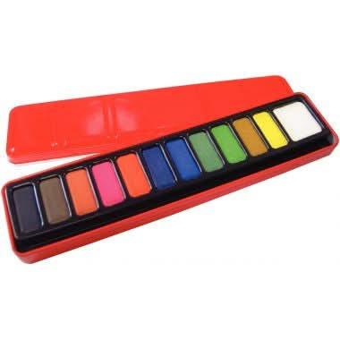 Ens. aquarelle pour croquis 12 demi-godets