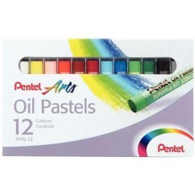 Boite de 12 pastels à l'huile 8 mm - Ma Rentrée Facile