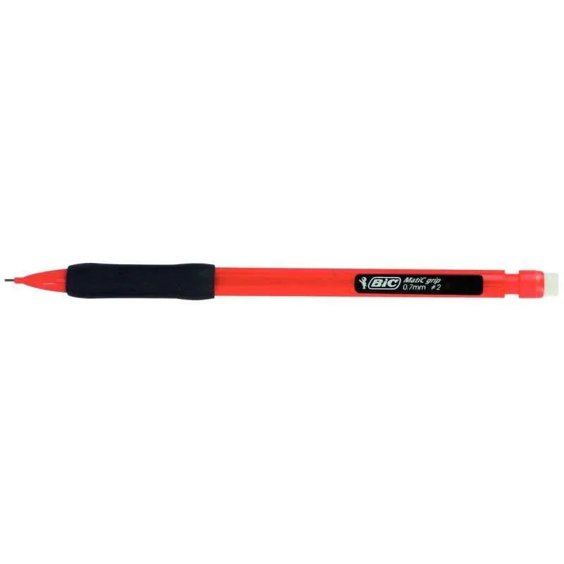 Boite de 12 porte-mine jetable Bic Matic Grip 0,7 mm, coloris aléatoires - Ma Rentrée Facile
