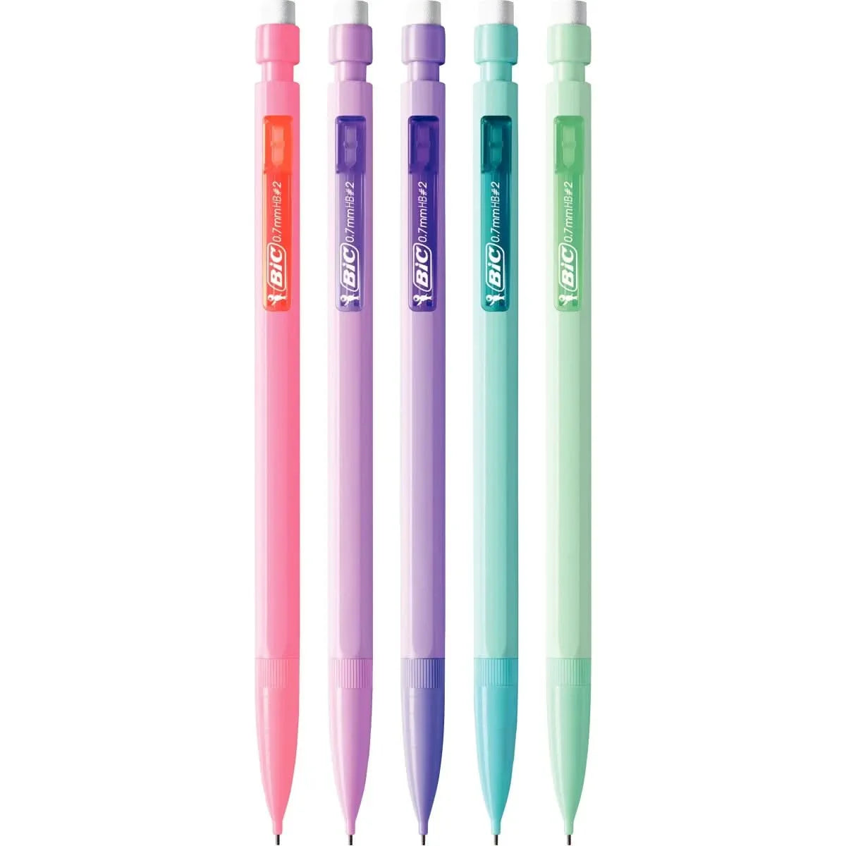 Boîte de 12 portemines jetables BIC Matic Pastel, 0,7mm, coloris assortis - Ma Rentrée Facile