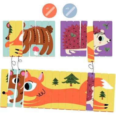 Boite de 12 puzzles sticks, la forêt - Ma Rentrée Facile