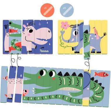 Boite de 12 puzzles sticks, la savane - Ma Rentrée Facile