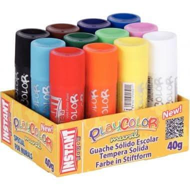 Boite de 12 sticks 40g PLAYCOLOR mural - Ma Rentrée Facile