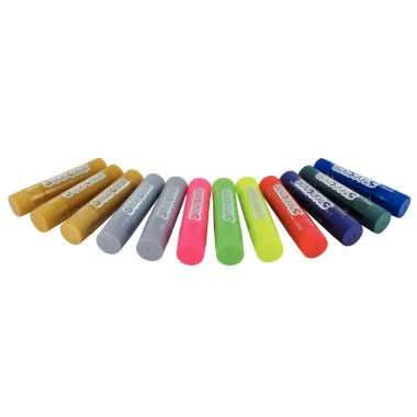 Boite de 12 sticks de gouache, fluo et métal - Ma Rentrée Facile