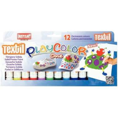 Boite de 12 sticks de gouache textile couleurs assorties - Ma Rentrée Facile